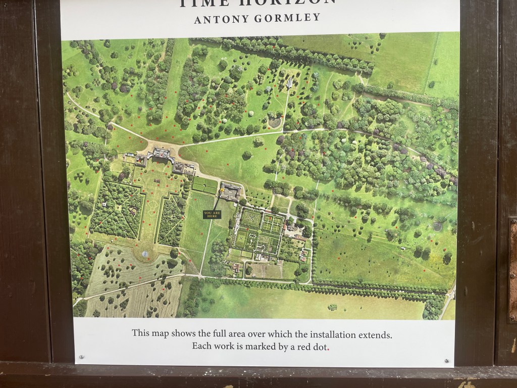 A map of the Time Horizons art exhibition