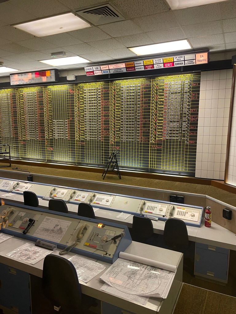 Control panel in the ops room at Bentwaters Cold War Museum